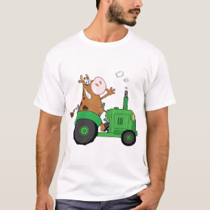 Cow Driving A Tractor T-Shirt