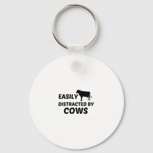 COW EASILY DISTRACTED KEY RING