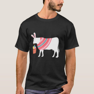 Cow Easter Bunny Easter For Animal T-Shirt