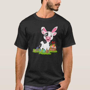 Cow Easter Egg Hunting Bunny Cow Easter Sunday  T-Shirt