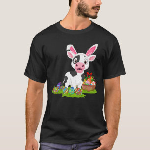 Cow Easter Egg Hunting Bunny Cow Easter Sunday T-Shirt