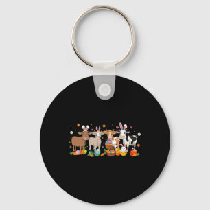 Cow Easter Farm Animal Farmer Easter Eggs Bunny Bo Key Ring
