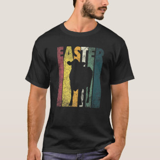 Cow Easter Farm Farmer Animal Vintage Retro Men Ki T-Shirt