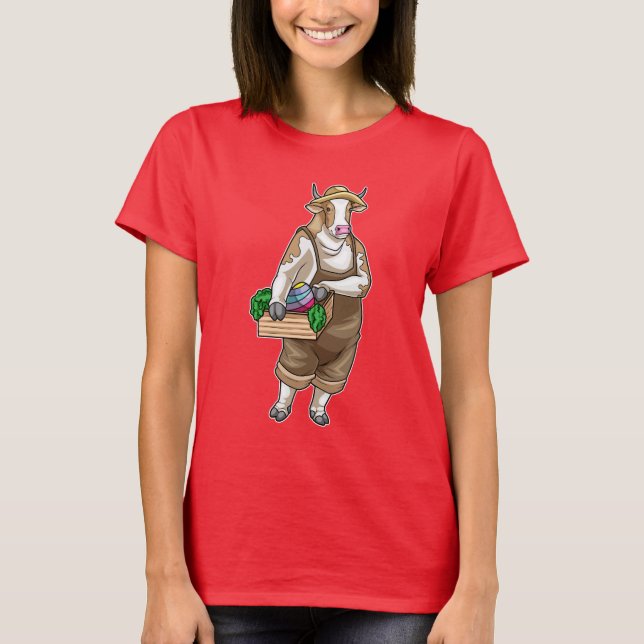 Cow Easter Farmer T-Shirt (Front)
