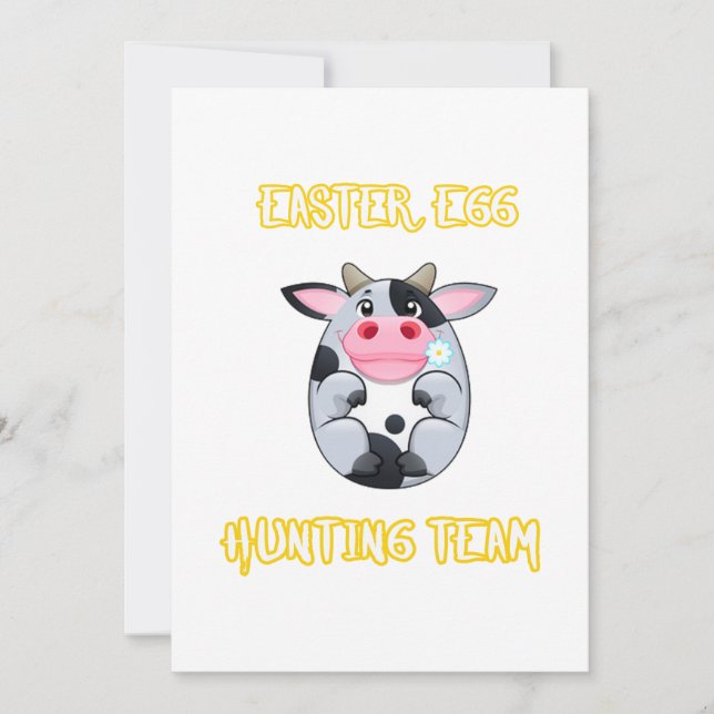 Cow Egg Easter Gift Farming Farmer Holiday Card (Front)