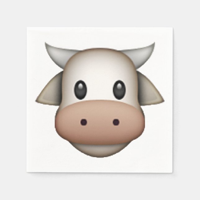 Cow - Emoji Napkin (Front)
