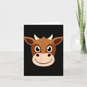 Cow Face Boy Funny Halloween Costume Card