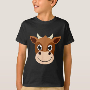 Cow Face Boy Funny Halloween Costume T-Shirt