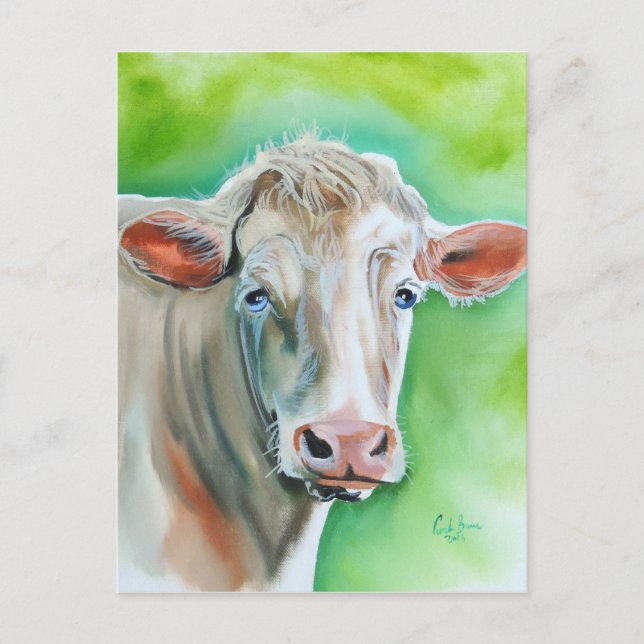 Cow face postcard (Front)