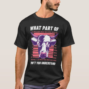 Cow Farm Animal Calf Highland Cow Cattle Moo 1 T-Shirt