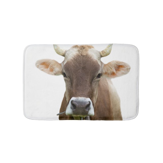 Cow farm animal modern cute photo bath mat (Front)