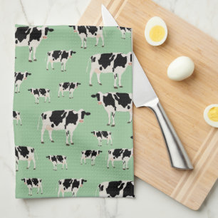 Cow Farm Animal Pattern Tea Towel