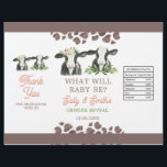 Cow Farm Gender Reveal Chip Bag Template Flyer<br><div class="desc">Cow Farm Gender Reveal Chip Bag Template</div>