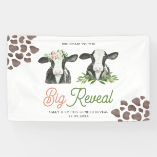 Cow Farm Gender Reveal Large Banner
