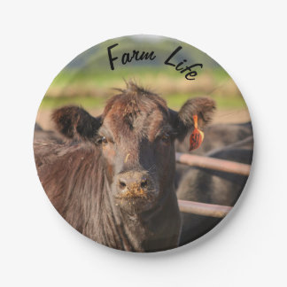 Cow Farm Life Paper Plate