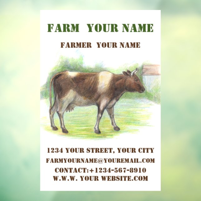  Cow farm Window Cling (Sheet 3)