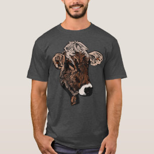 Cow farmer bull face beef figure bovine cattle far T-Shirt