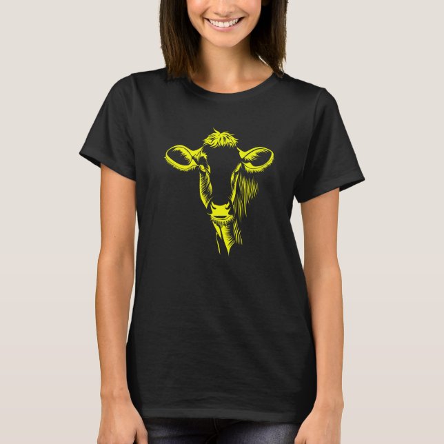 Cow Farmer Cows Cattle Agriculture Farming Dairy F T-Shirt (Front)