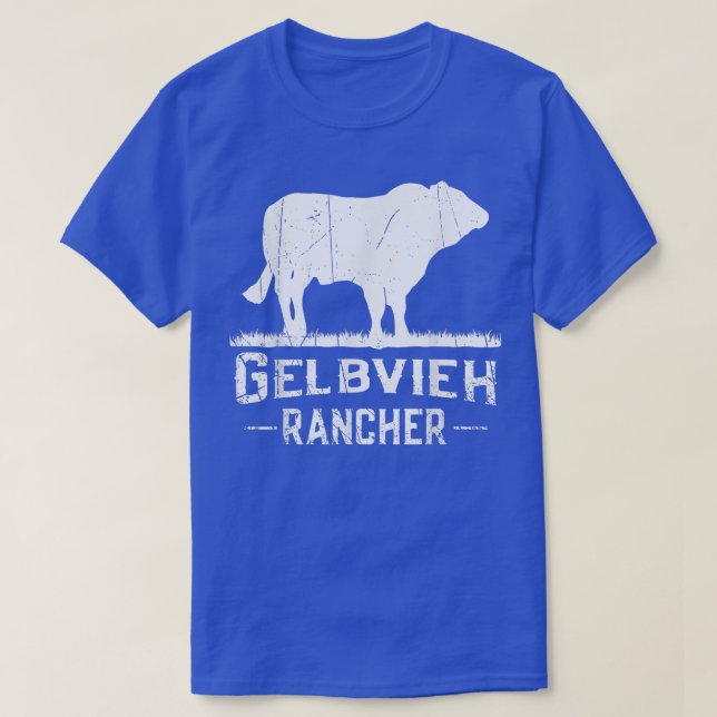 Cow Farmer  Gelbvieh Rancher  T-Shirt (Design Front)