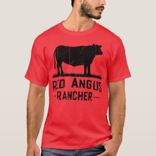 Cow Farmer  Red Angus Rancher  T-Shirt