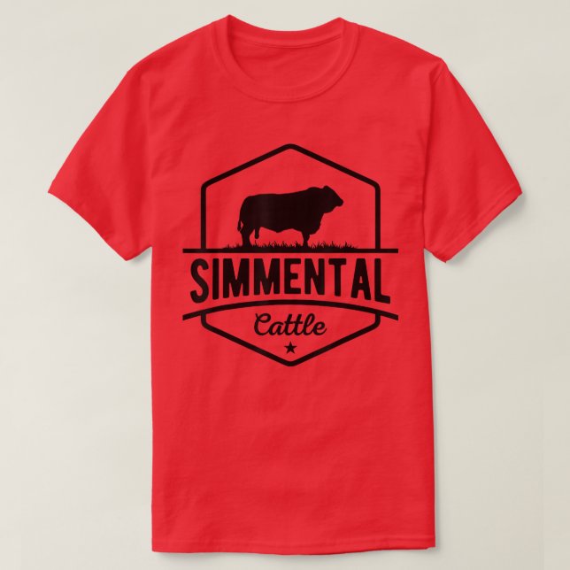 Cow Farmer  Simmental Cattle  T-Shirt (Design Front)