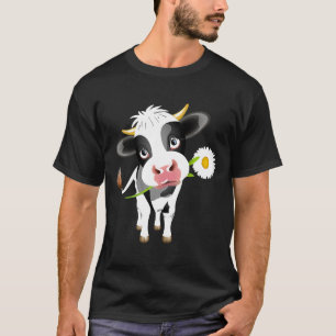 Cow Flower Farmer Farm Girl Calf Women Premium T-Shirt