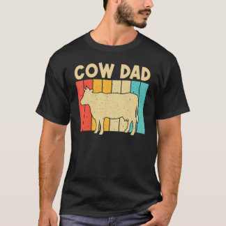 Cow For Dad Father Cow Farmer Dairy Farming T-Shirt