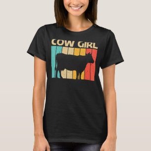 Cow For Girls Kids Farm Animal Cow Dairy Farmer T-Shirt