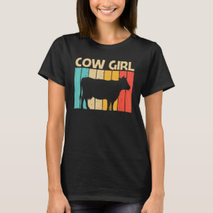 Cow For Girls Kids Farm Animal Cow   Dairy Farmer T-Shirt