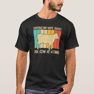 Cow For Men Boys Cow Farmer Dairy Farming T-Shirt