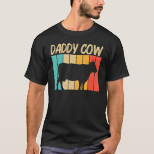 Cow For Men Dad Farm Animal Cow Dairy Farmer T-Shirt