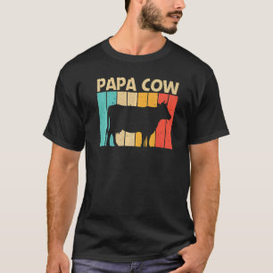 Cow For Men Dad Farm Animal Cow Dairy Farmer T-Shirt