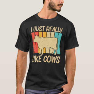 Cow For Men Women Cow Farmer Dairy Farming T-Shirt