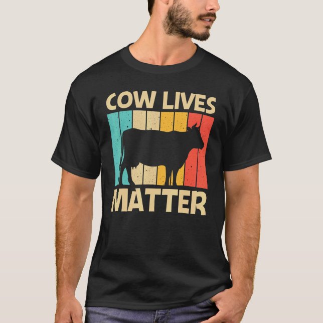 Cow For Men Women Farm Animal Cow   Dairy Farmer T-Shirt (Front)