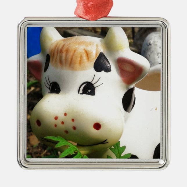 Cow for the garden metal tree decoration (Front)
