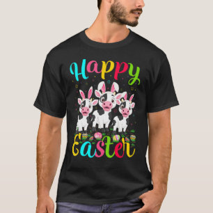 Cow Funny Easter Egg Bunny Cow Happy Easter T-Shirt