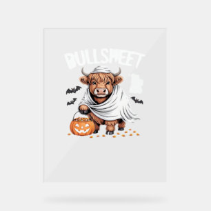 Cow Funny Halloween Spooky Animal Lovers Essential Acrylic Sign