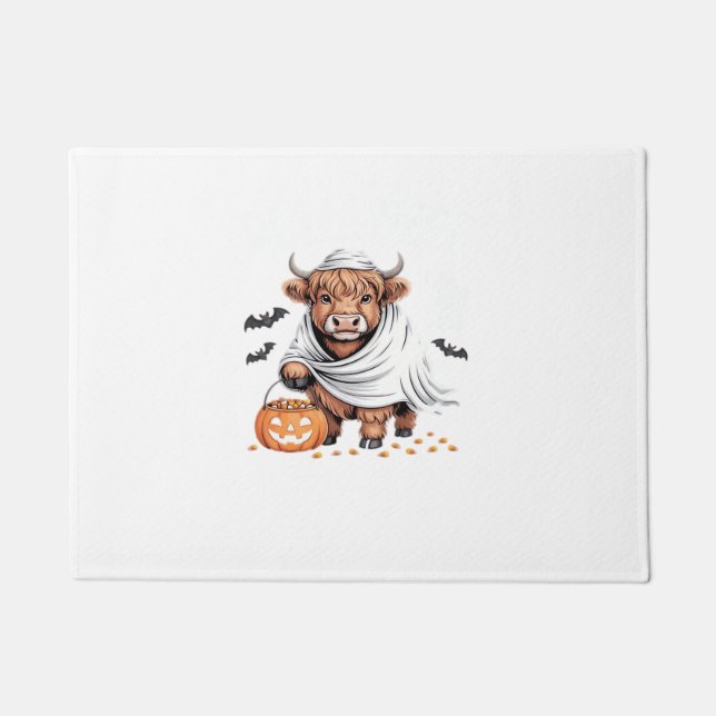 Cow Funny Halloween Spooky Animal Lovers Essential Doormat (Front)