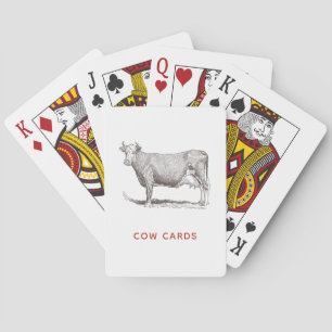Cow Funny Personalised Custom Playing Cards