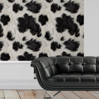 Cow Fur Black white spots