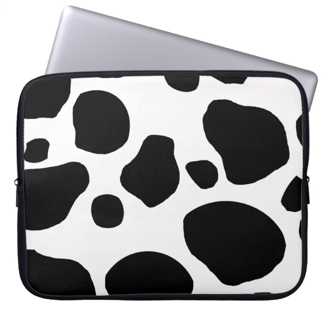 Cow fur skin hide cute nature animal pattern laptop sleeve (Front)
