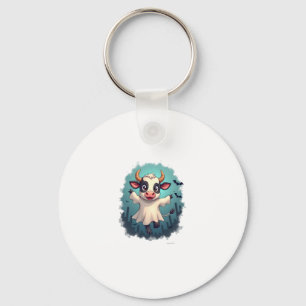 Cow Ghost Boo-levard Key Ring