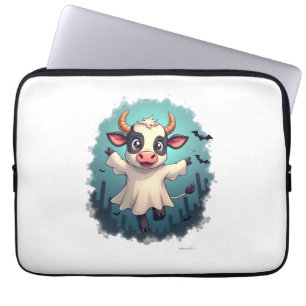Cow Ghost Boo-levard Laptop Sleeve