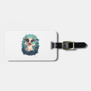 Cow Ghost Boo-levard Luggage Tag