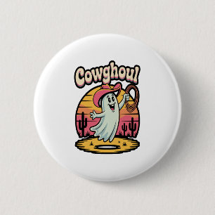 Cow Ghoul Halloween Spooky 6 Cm Round Badge