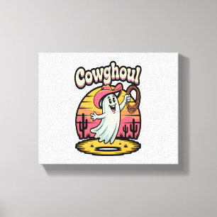 Cow Ghoul Halloween Spooky Canvas Print