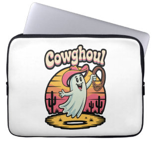 Cow Ghoul Halloween Spooky Laptop Sleeve