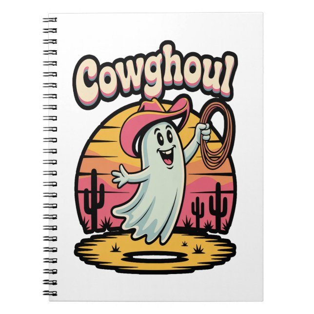 Cow Ghoul Halloween Spooky Notebook (Front)