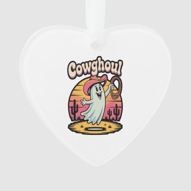 Cow Ghoul Halloween Spooky Ornament (Front)