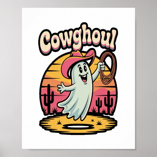 Cow Ghoul Halloween Spooky Poster (Front)